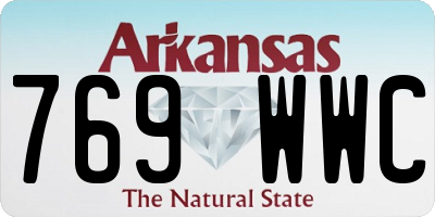 AR license plate 769WWC