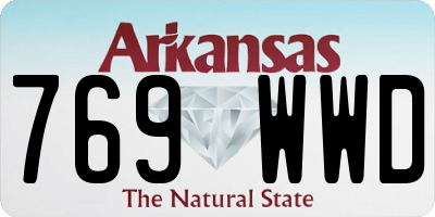 AR license plate 769WWD