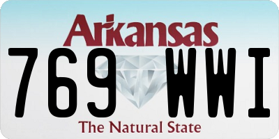 AR license plate 769WWI