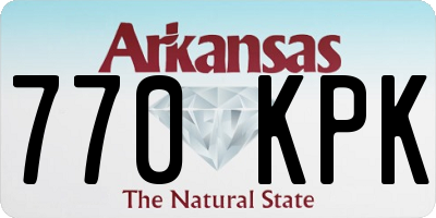 AR license plate 770KPK