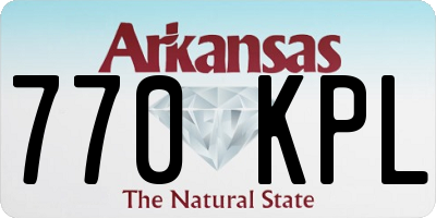 AR license plate 770KPL