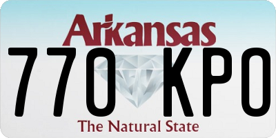 AR license plate 770KPO