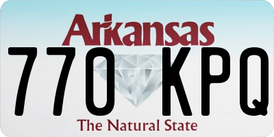 AR license plate 770KPQ