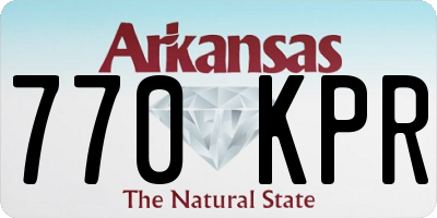 AR license plate 770KPR