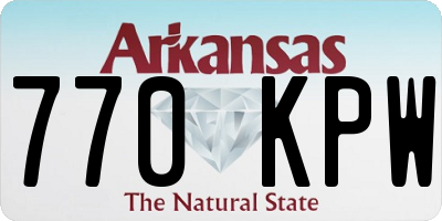 AR license plate 770KPW
