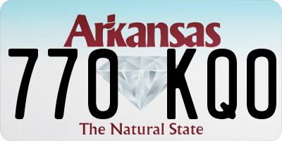 AR license plate 770KQO