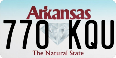 AR license plate 770KQU
