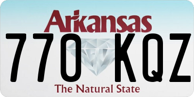 AR license plate 770KQZ