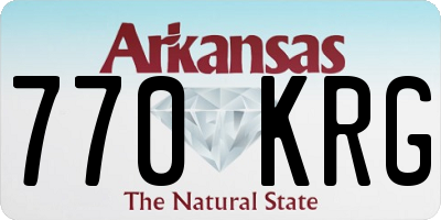 AR license plate 770KRG