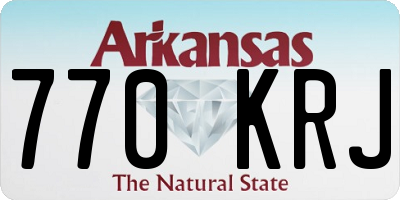 AR license plate 770KRJ