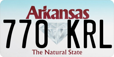 AR license plate 770KRL