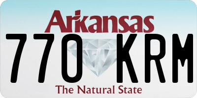 AR license plate 770KRM