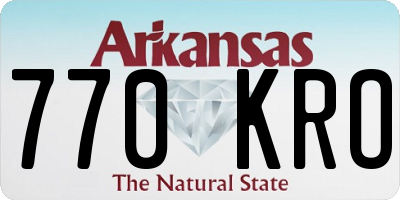 AR license plate 770KRO