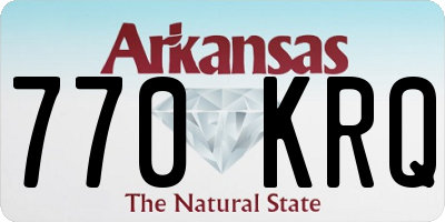 AR license plate 770KRQ