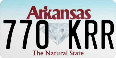 AR license plate 770KRR