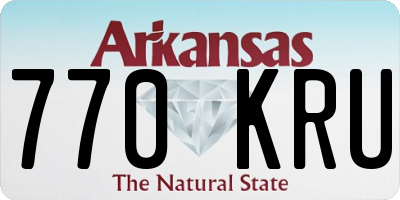 AR license plate 770KRU