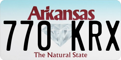 AR license plate 770KRX