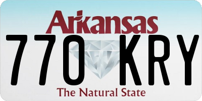 AR license plate 770KRY