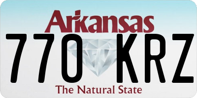 AR license plate 770KRZ