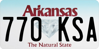 AR license plate 770KSA