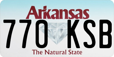 AR license plate 770KSB