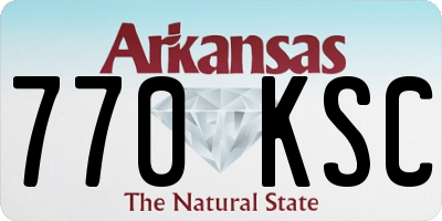 AR license plate 770KSC
