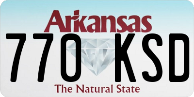 AR license plate 770KSD