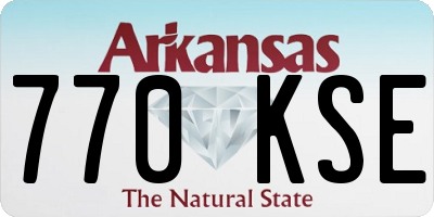 AR license plate 770KSE