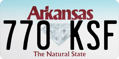 AR license plate 770KSF