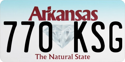 AR license plate 770KSG