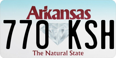 AR license plate 770KSH