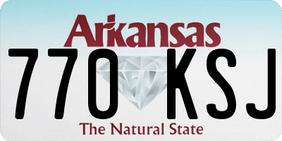 AR license plate 770KSJ