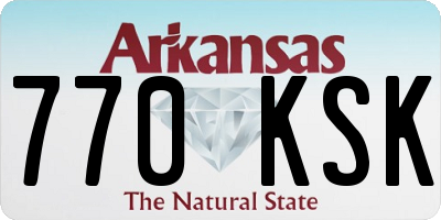 AR license plate 770KSK