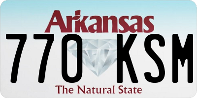 AR license plate 770KSM