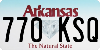 AR license plate 770KSQ
