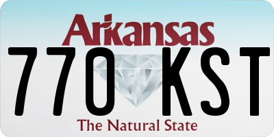 AR license plate 770KST