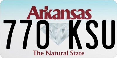 AR license plate 770KSU
