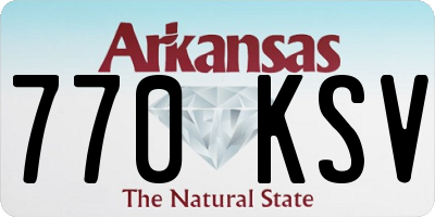 AR license plate 770KSV