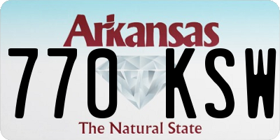 AR license plate 770KSW