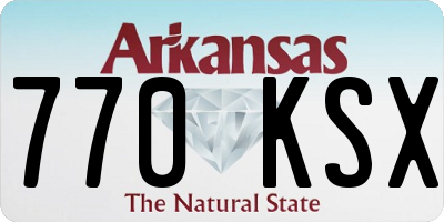 AR license plate 770KSX