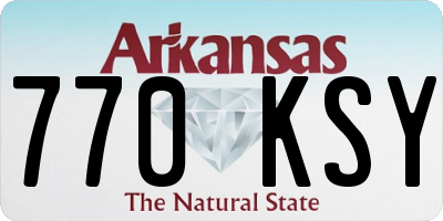 AR license plate 770KSY