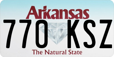 AR license plate 770KSZ