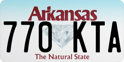 AR license plate 770KTA