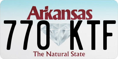 AR license plate 770KTF
