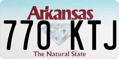 AR license plate 770KTJ