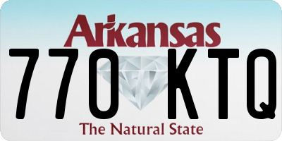 AR license plate 770KTQ