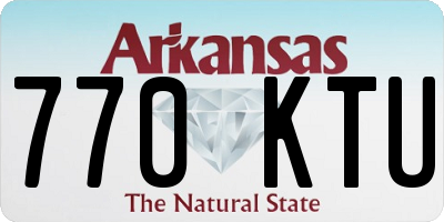 AR license plate 770KTU