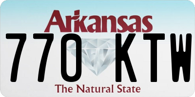 AR license plate 770KTW