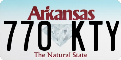 AR license plate 770KTY