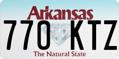 AR license plate 770KTZ
